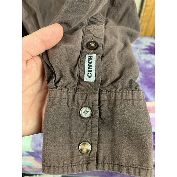 Cinch Garth Brooks Sevens Men's XL Snap Button Up Long Sleeve Brown Embroidered - Picture 4 of 10